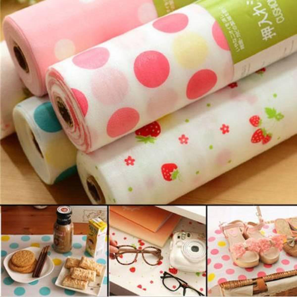 1 Roll Anti Slip Kitchen Cupboard Liners Mat Roll