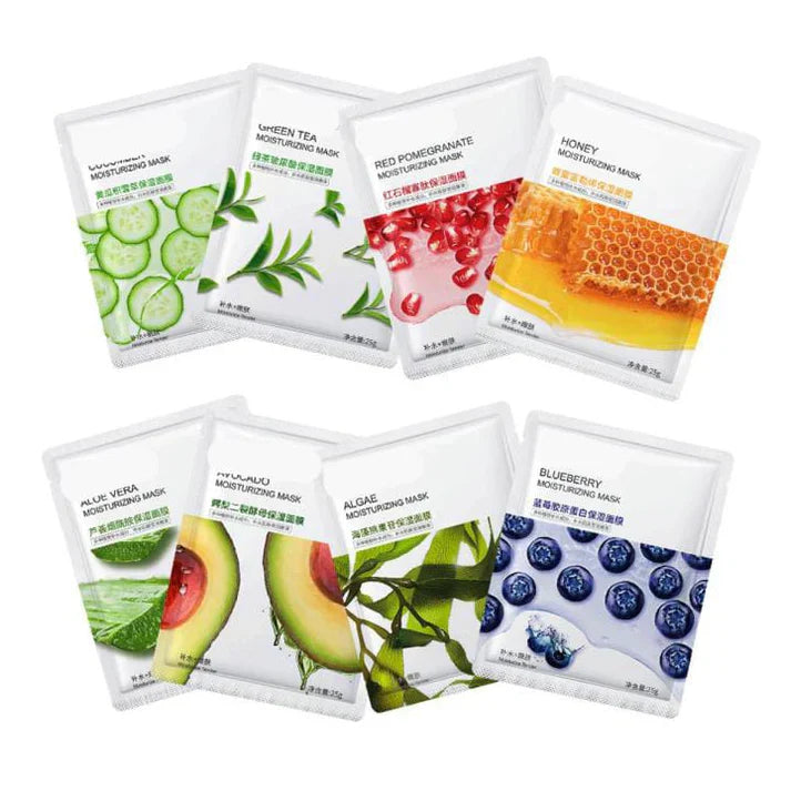 1 Pcs Fruit Extract Moisturizing Brightening Facial Mask(Random Flavour)